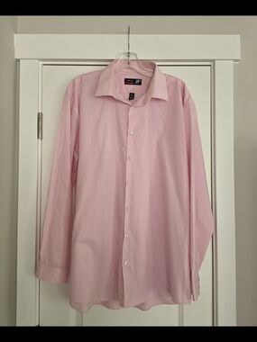 J. Ferrar Men's Pink Dress Shirt XL